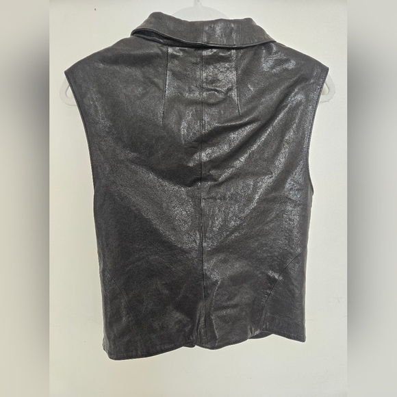 Kenneth Cole Black Leather 3 in 1 zip Leather jacket, vest and bomber | Medium - Picture 10 of 12
